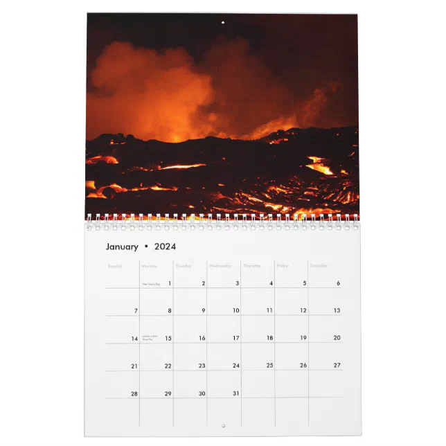 Kilauea Volcano, Hawaii Calendar | Zazzle