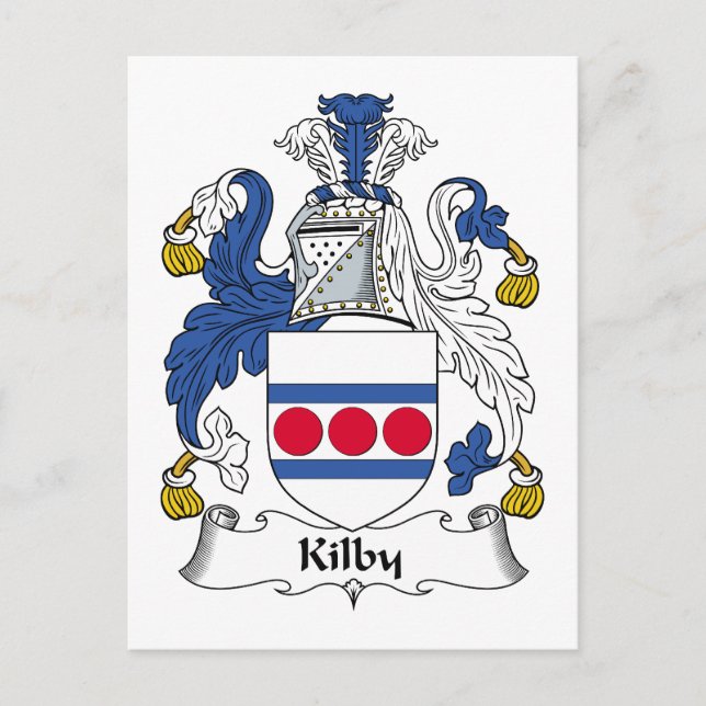 Kilby Family Crest Postcard (Front)