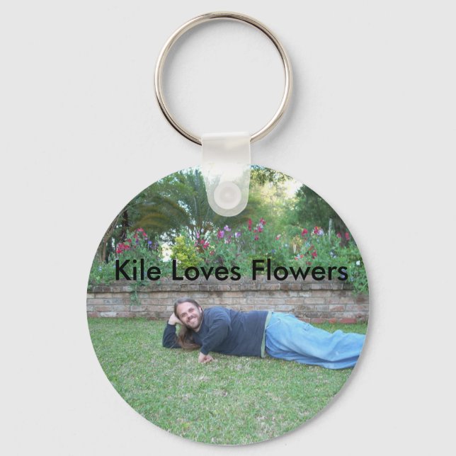 Kile Loves Flowers Keychain (Front)