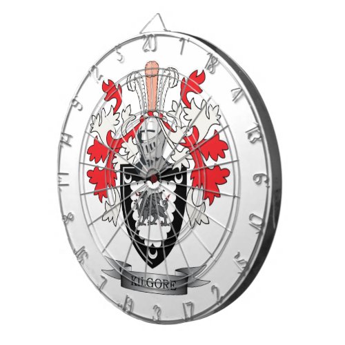 Kilgore Family Crest Coat of Arms Dart Board