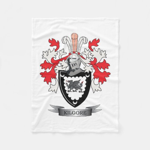 Kilgore Family Crest Coat of Arms Fleece Blanket