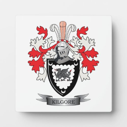 Kilgore Family Crest Coat of Arms Plaque