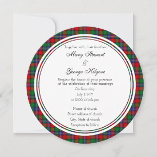 Kilgore Scottish Wedding Round Invitation