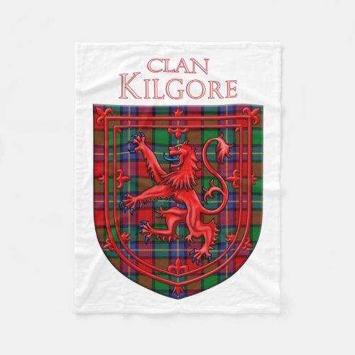 Kilgore Tartan Scottish Plaid Lion Rampant Fleece Blanket