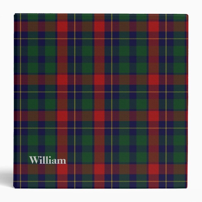 Kilgour Clan Custom Tartan Plaid Binder (Front)