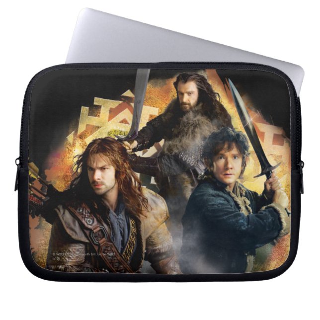 Kili, BILBO BAGGINS™, & THORIN OAKENSHIELD™ Art Laptop Sleeve (Front)