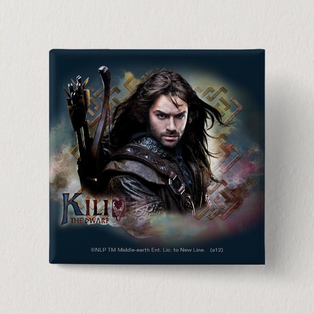 KILI THE DWARF™ With Name Pinback Button (Front)