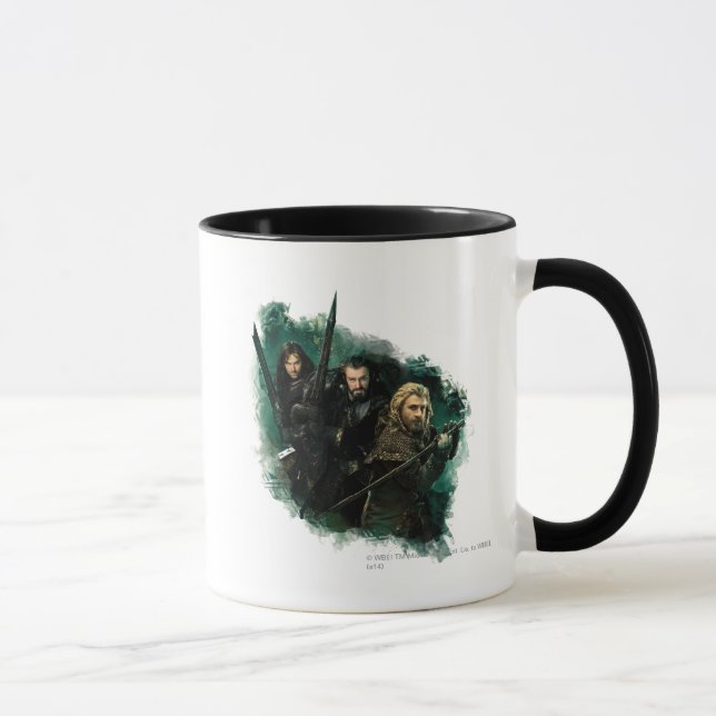 Kili, THORIN OAKENSHIELD™, & Fili Graphic Mug (Right)