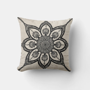 Kilim Lumbar Mandala Pillows: Ethnic Beauty Throw Pillow