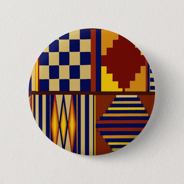 Kilim Prayer Rug design Button (Front)