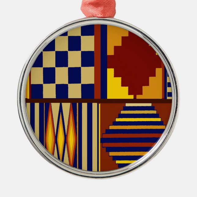 Kilim Prayer Rug design Metal Ornament (Front)