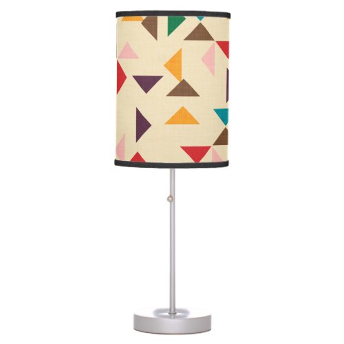 Kilim triangle pattern beige table lamp