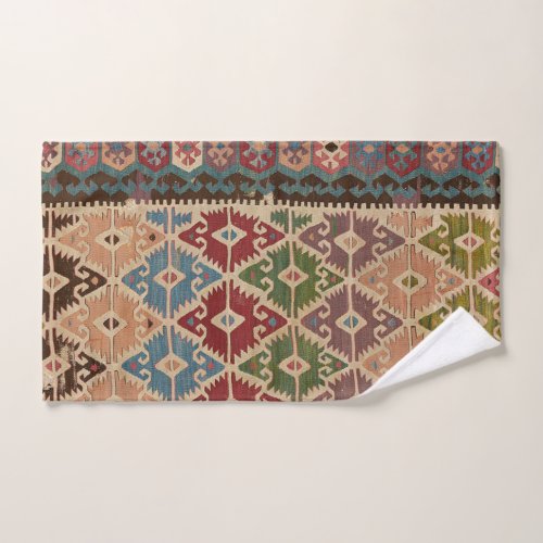 Kilim Turkish Carpet Rug Bath Towel Set