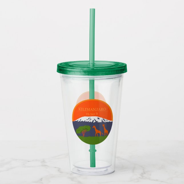 Kilimanjaro Altitude Acrylic Tumbler (Front)