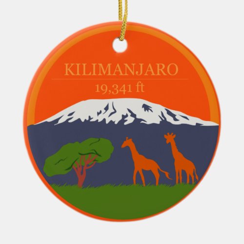 Kilimanjaro Altitude Ceramic Ornament