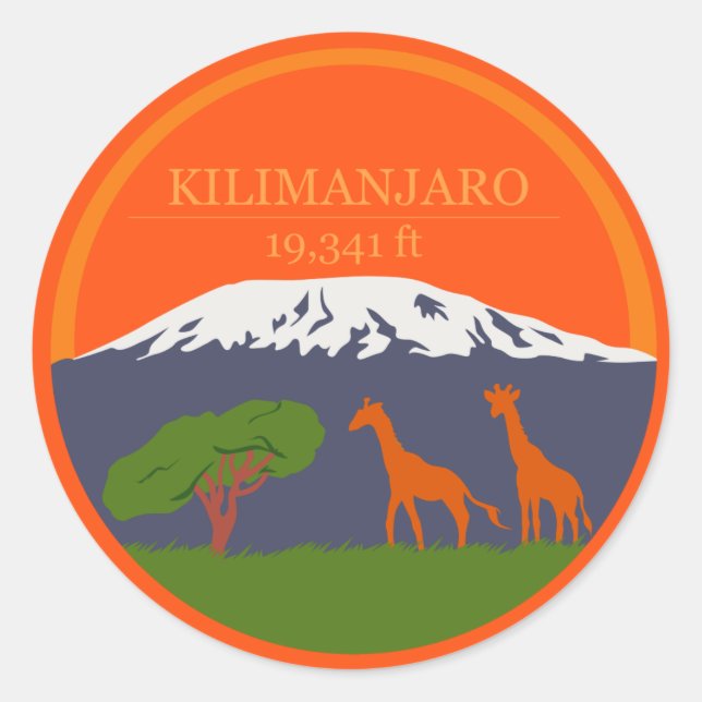 Kilimanjaro Altitude Classic Round Sticker (Front)