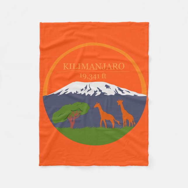 Kilimanjaro Altitude Fleece Blanket (Front)