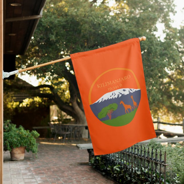 Kilimanjaro Altitude House Flag (In SItu)