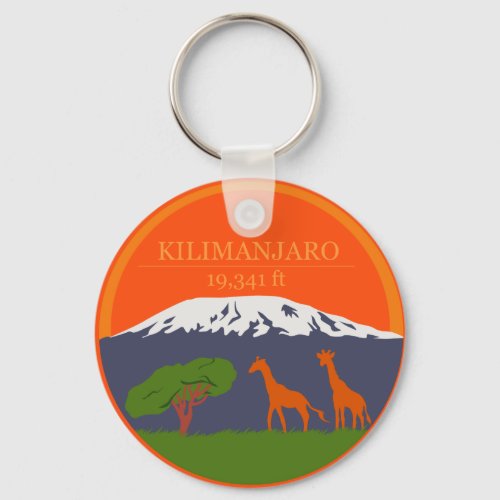 Kilimanjaro Altitude Keychain