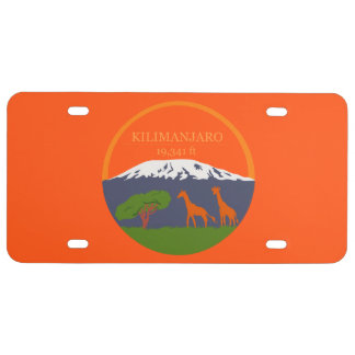 Kilimanjaro Altitude License Plate