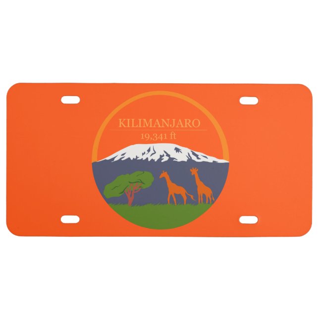 Kilimanjaro Altitude License Plate (Front)