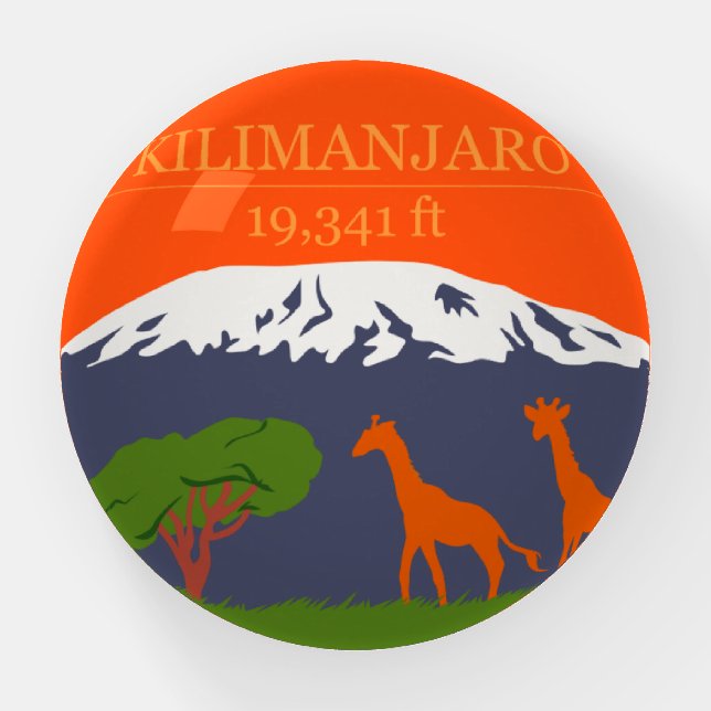 Kilimanjaro Altitude Paperweight (Front)