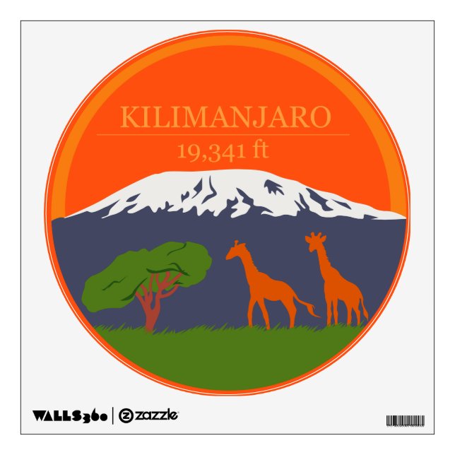 Kilimanjaro Altitude Wall Decal (Front)
