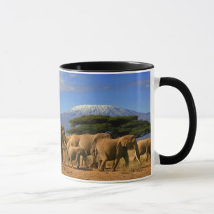 Kilimanjaro And Elephants Mug