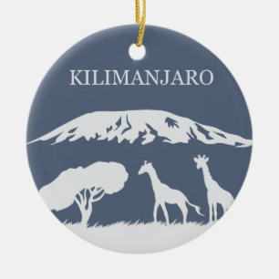 Kilimanjaro (Blue) Ceramic Ornament
