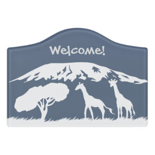 Kilimanjaro (Blue) Door Sign