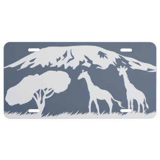 Kilimanjaro (Blue) License Plate