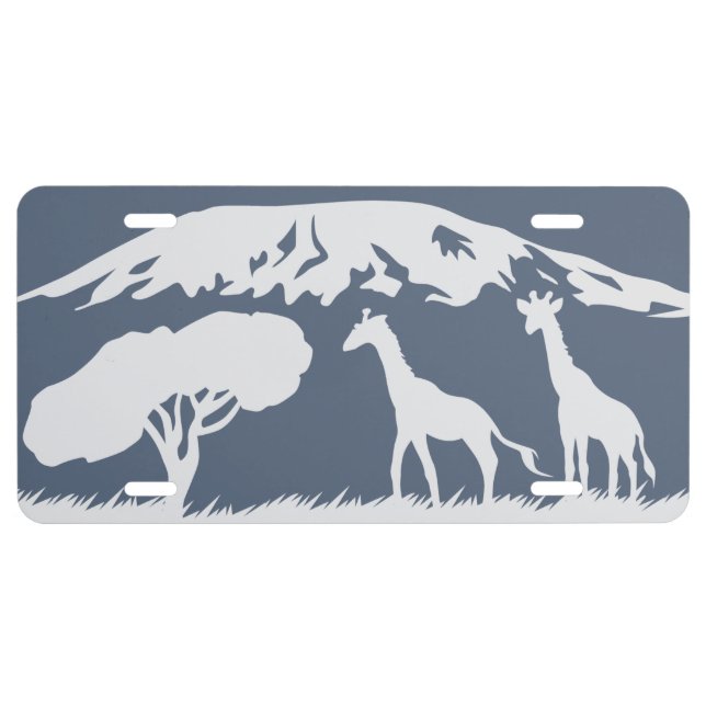 Kilimanjaro (Blue) License Plate (Front)