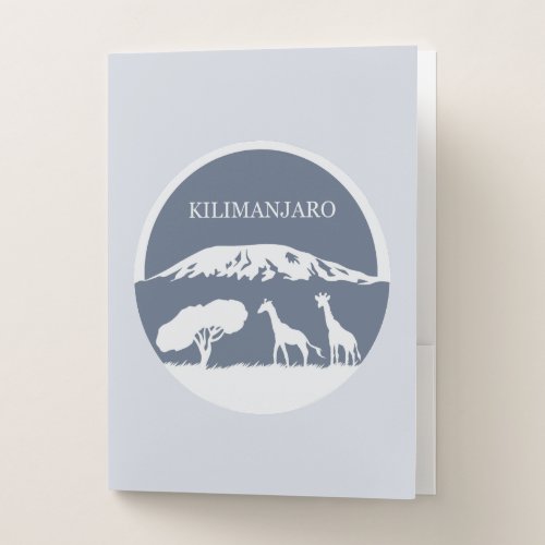 Kilimanjaro Blue Pocket Folder