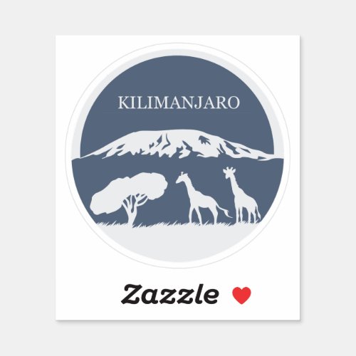Kilimanjaro Blue Sticker