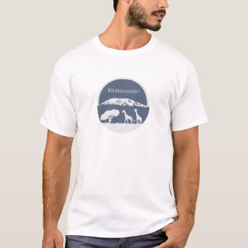 Kilimanjaro (blue) T-shirt by SakuraDragon at Zazzle