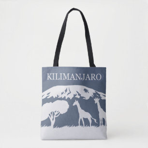 Kilimanjaro (Blue) Tote Bag