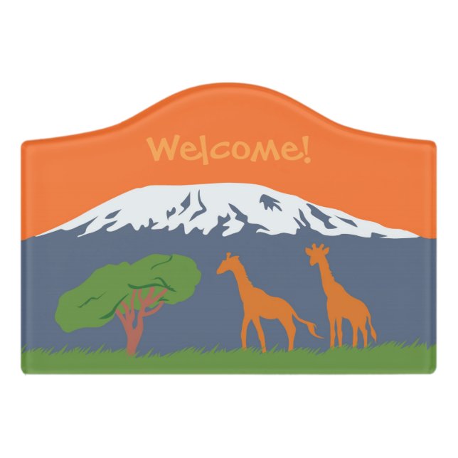 Kilimanjaro Door Sign (Small Crest Front)