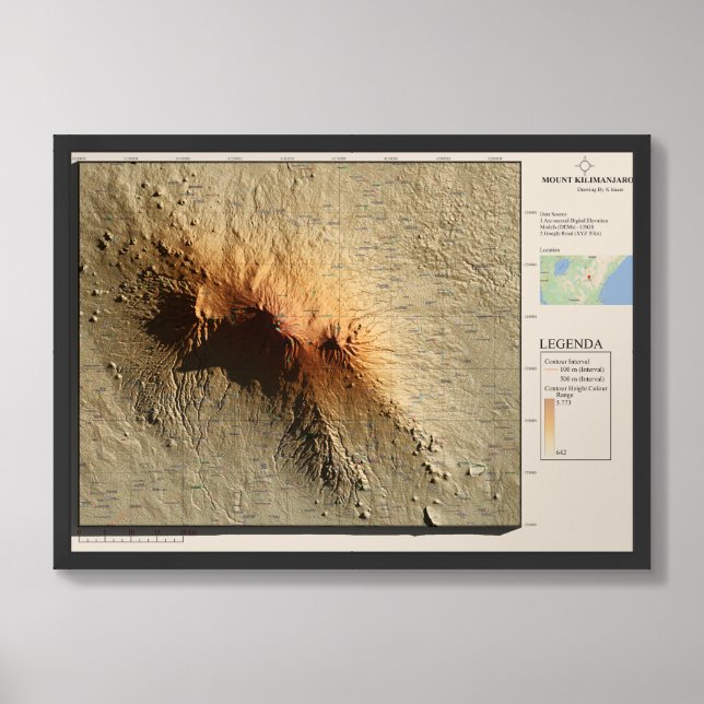 kilimanjaro frame print art (Framed Front)