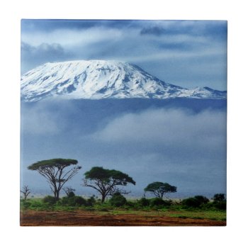 Kilimanjaro Kenya Ceramic Tile by intothewild at Zazzle
