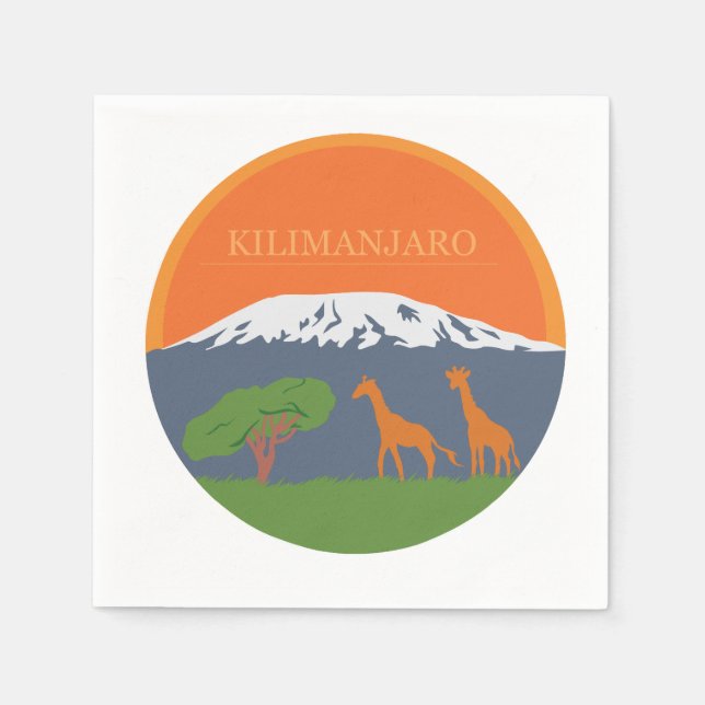 Kilimanjaro Paper Napkins (Front)