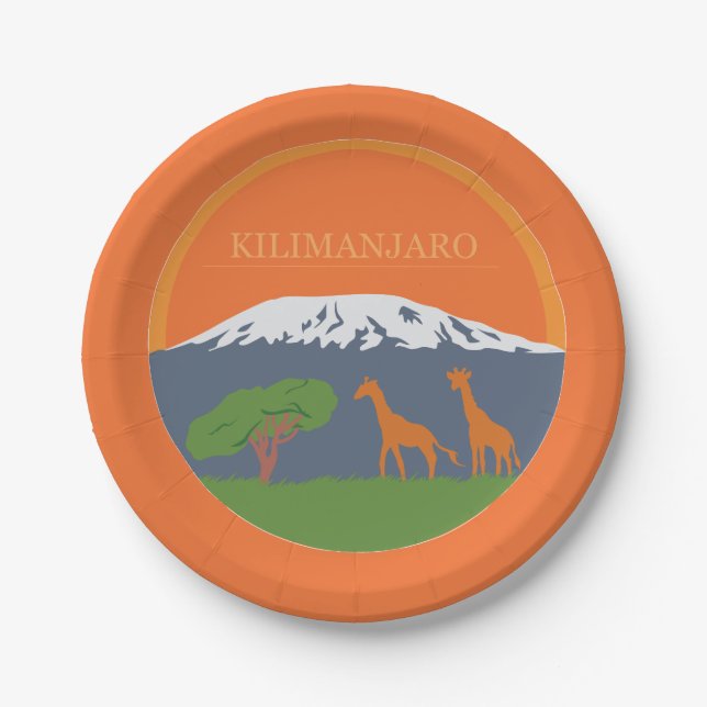 Kilimanjaro Paper Plates (Front)