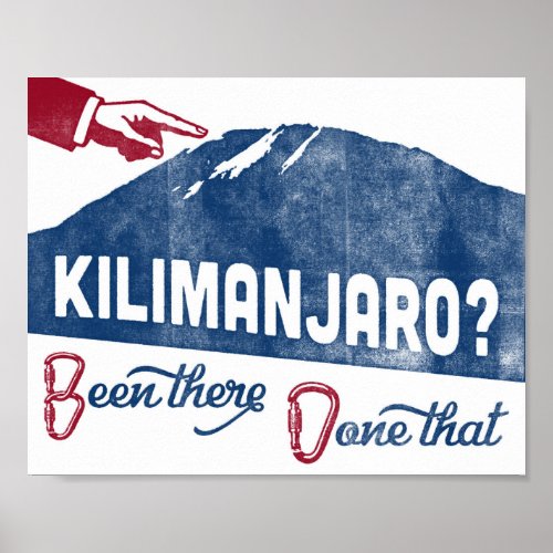 Kilimanjaro Poster Mountain Climbing Souvenir