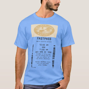Kilimanjaro Safari fastpass TShirt