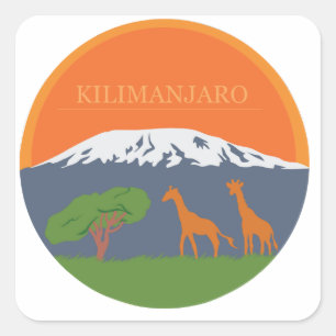 Kilimanjaro Square Sticker