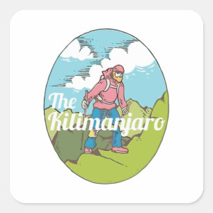 Kilimanjaro Square Sticker