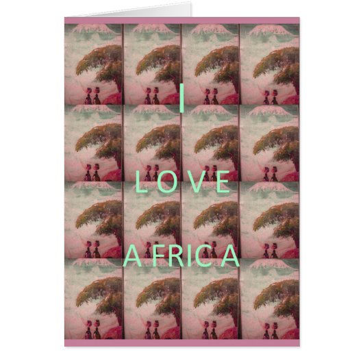 Kilimanjaro Tanzania Greeting Card Template (Front)