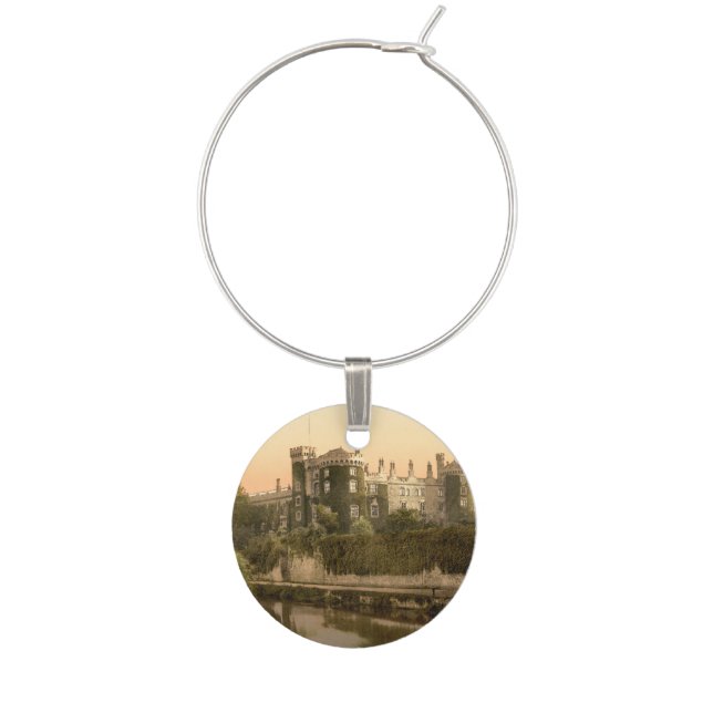Kilkenny Castle, County Kilkenny, Ireland Wine Glass Charm (Front)