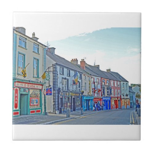 Kilkenny Street Tom Wurl Postcard Ceramic Tile