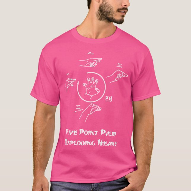Kill Bill - Five Point Palm Exploding Heart Techni T-Shirt (Front)