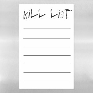 Kill list dry erase magnet todo list magnetic dry erase sheet
